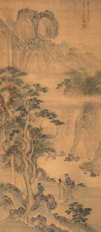 冯越 1730年作 山水 立轴